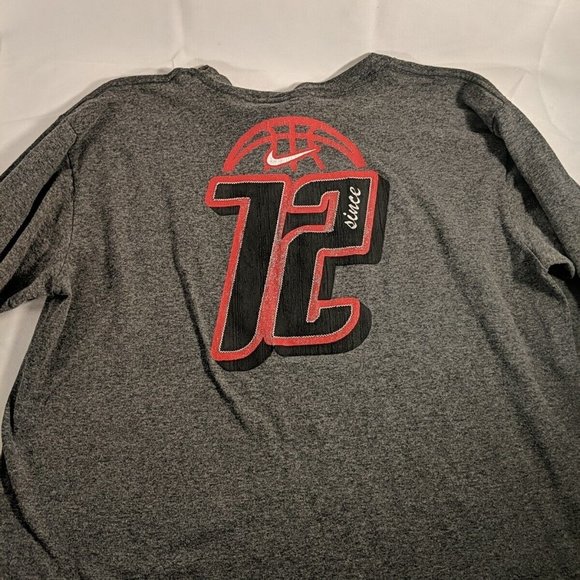 Nike Hoops Long Sleeve Gray Shirt Top youth boys XL Women's Small/Medium Red - Picture 10 of 12